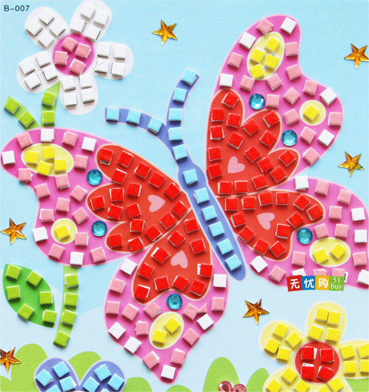ũ  Ƽ ũŻ ũ ƼĿ ƼĿ  峭 EVA DIY      /Creative crystal mosaic sticker stickers nursery toys EVA DIY handmade three-dimensional